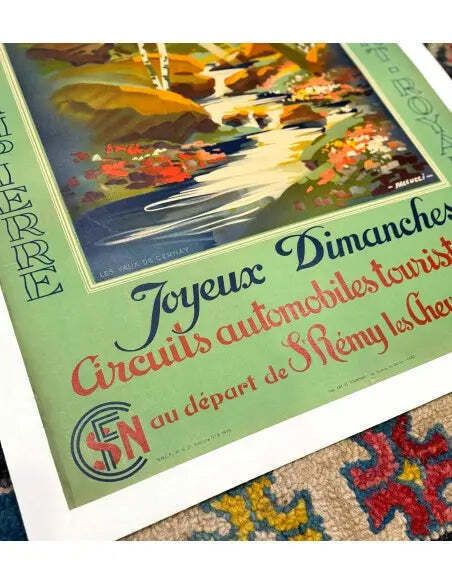 Original 1939 Vallee De Chevreuse French Railway Lithograph Travel Poster photo 1957.0