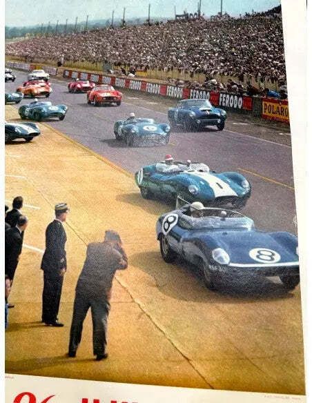 Original 1960 Le Mans 24 Hours Race Poster Thivillier Edition photo for sale