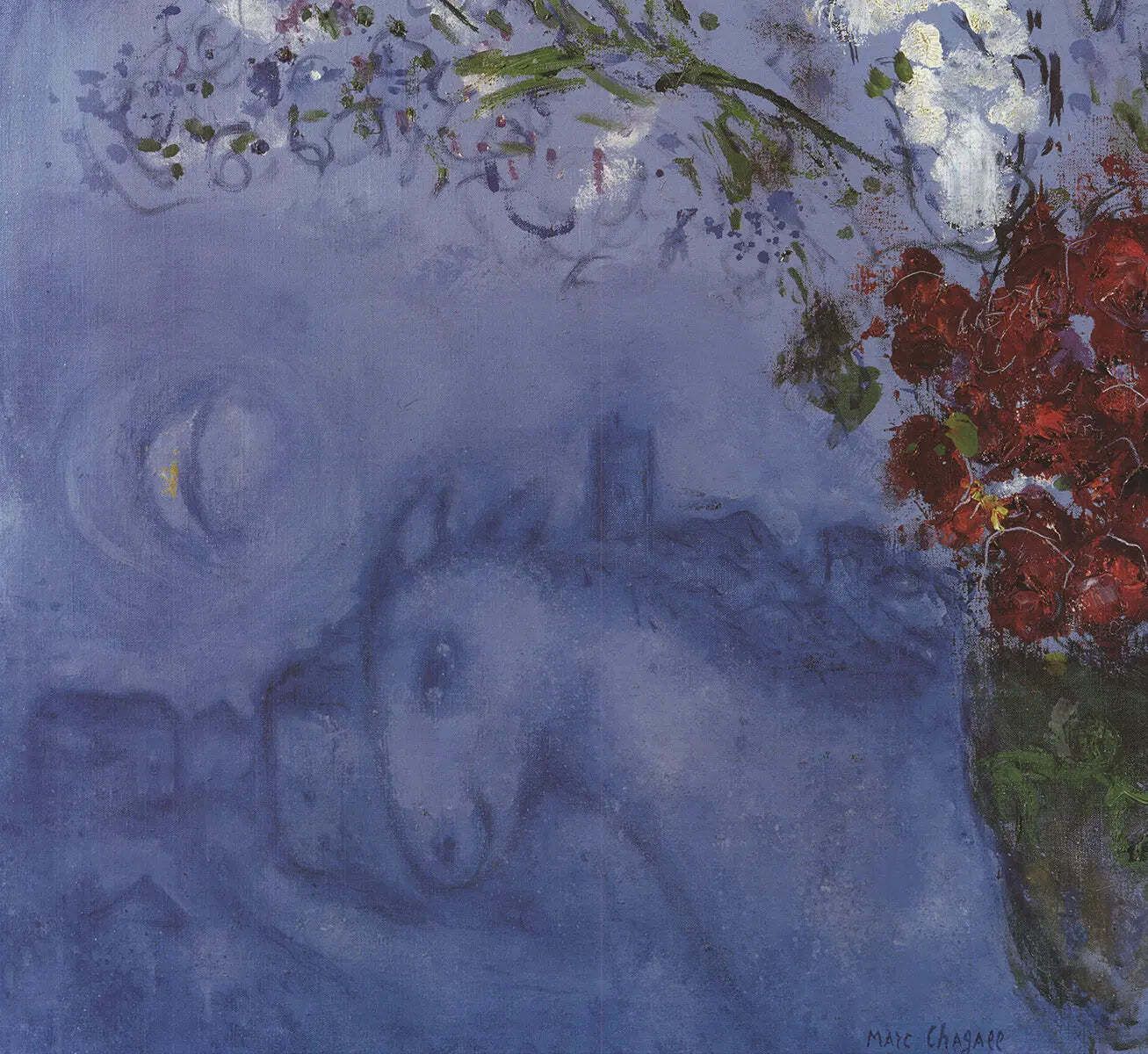 Marc Chagall Les Glaieuls 2002 Offset Lithograph Floral Art Poster photo for sale