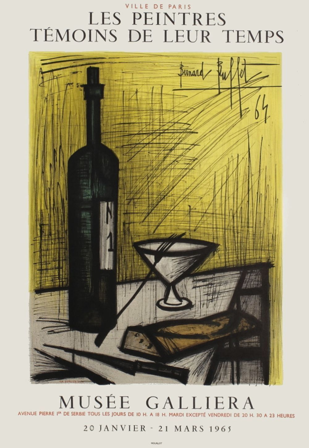 Bernard Buffet Poster Expo 65   Musée Galliéra