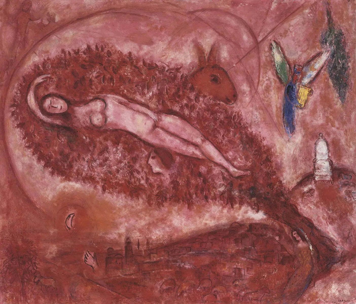 Marc Chagall The Song Of Songs II Lithograph Fine Art Poster photo furniture