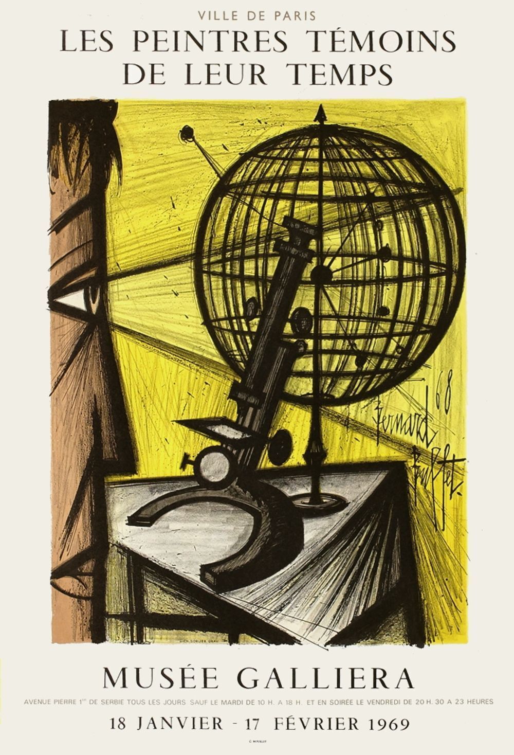Bernard Buffet Poster Expo 69   Musée Galliéra