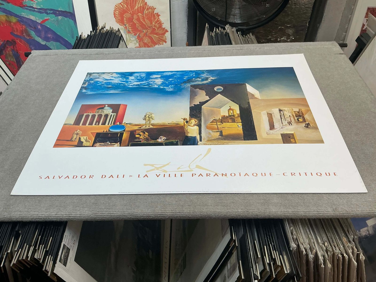 Salvador Dali Paranoiac Critical Town 1989 Offset Lithograph Art Poster photo 180.0