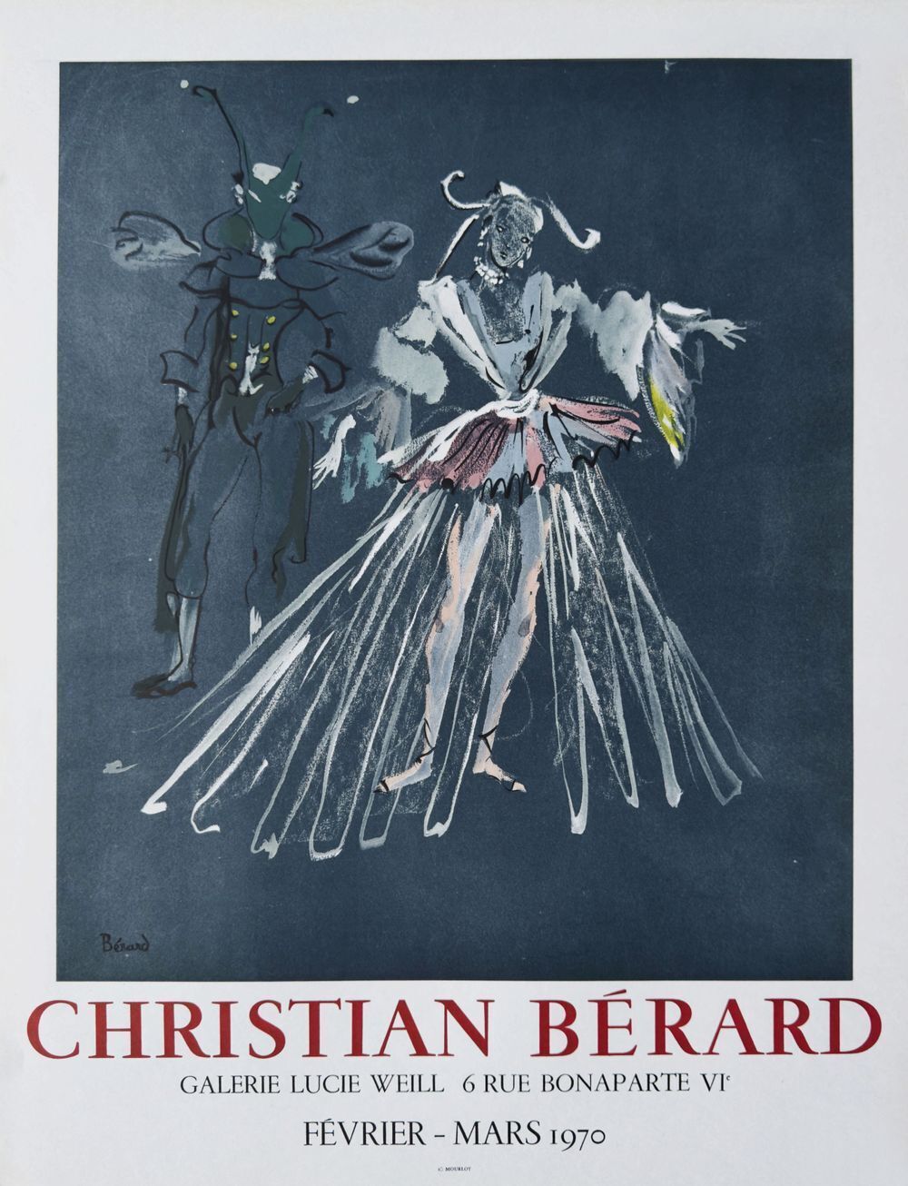 Affiche Expo 70 Galerie Lucie Weill, Christian Berard