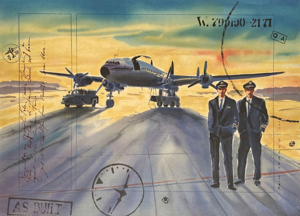 Jaak De Koninck (Jack Learoy) Lithografie Starbrook Airlines As Built 1995