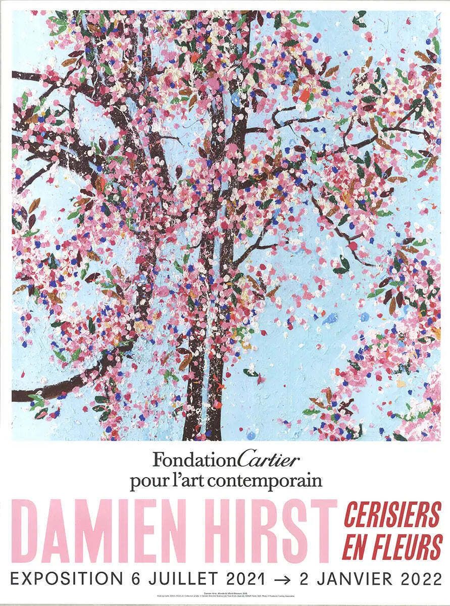 Original Damien Hirst Wonderful World Blossom 2021 Offset Lithograph Poster