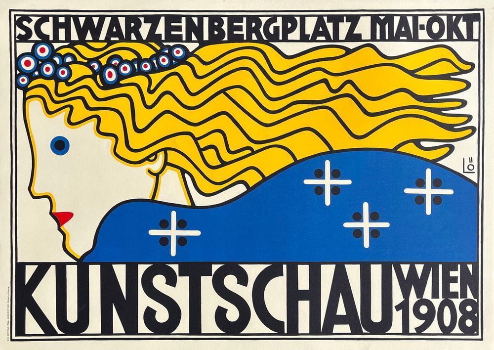 Bertold Löffler Poster Kunstschau Wien (1908) 1986