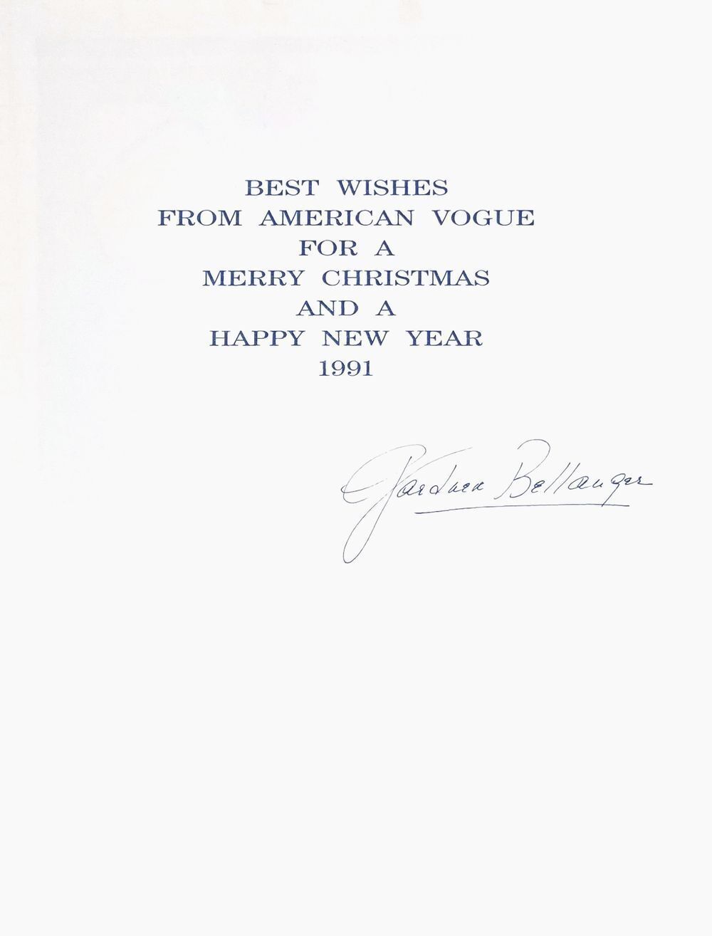 Collectif Publicite Screenprint American Vogue Best Wishes From Gardner Bellanger 1991 photo furniture