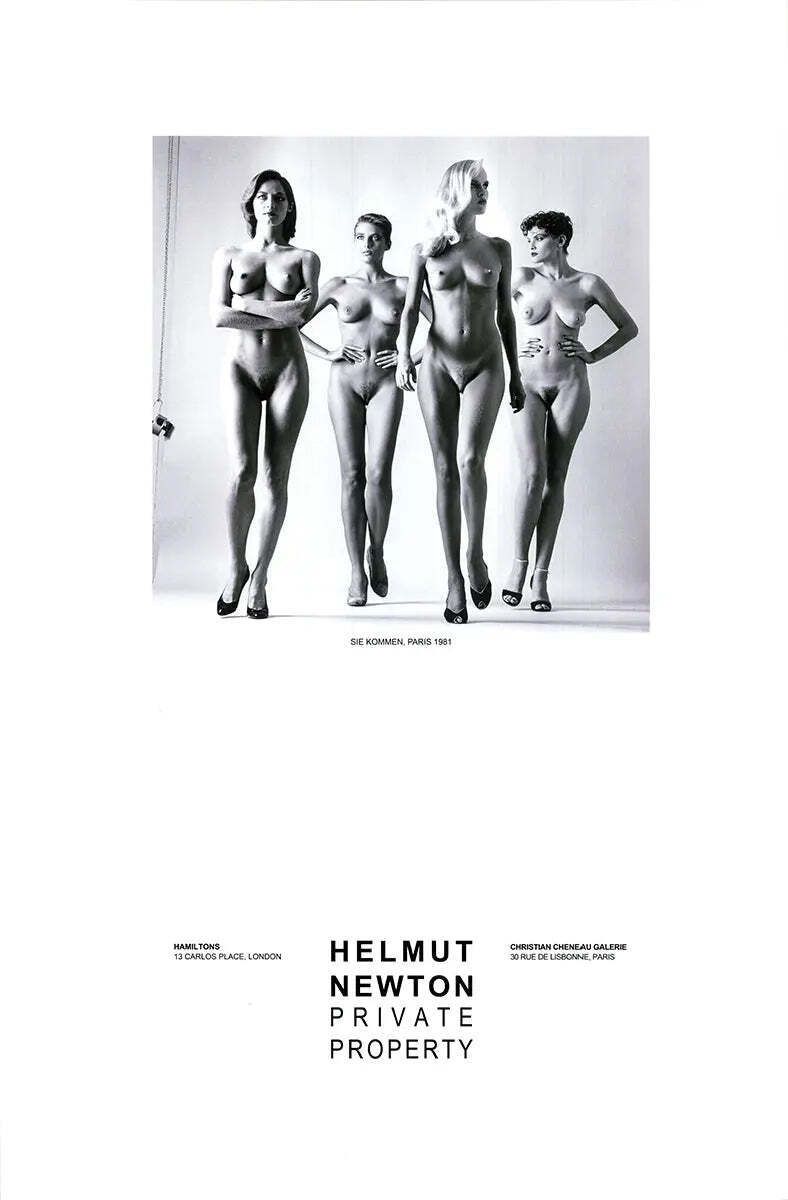 Helmut Newton They Are Coming 1985 Original Offset Lithograph Poster