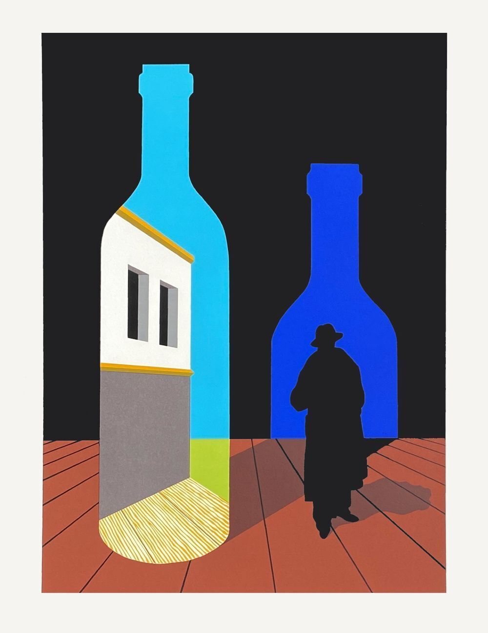 Alexis Keunen Screenprint Hommage à Magritte III 1983