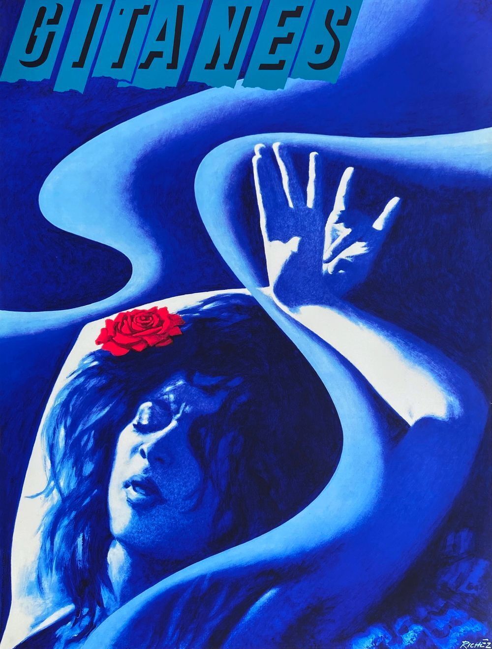 Affiche Gitanes Hommage à Max Ponty, Jacques Richez, 1991