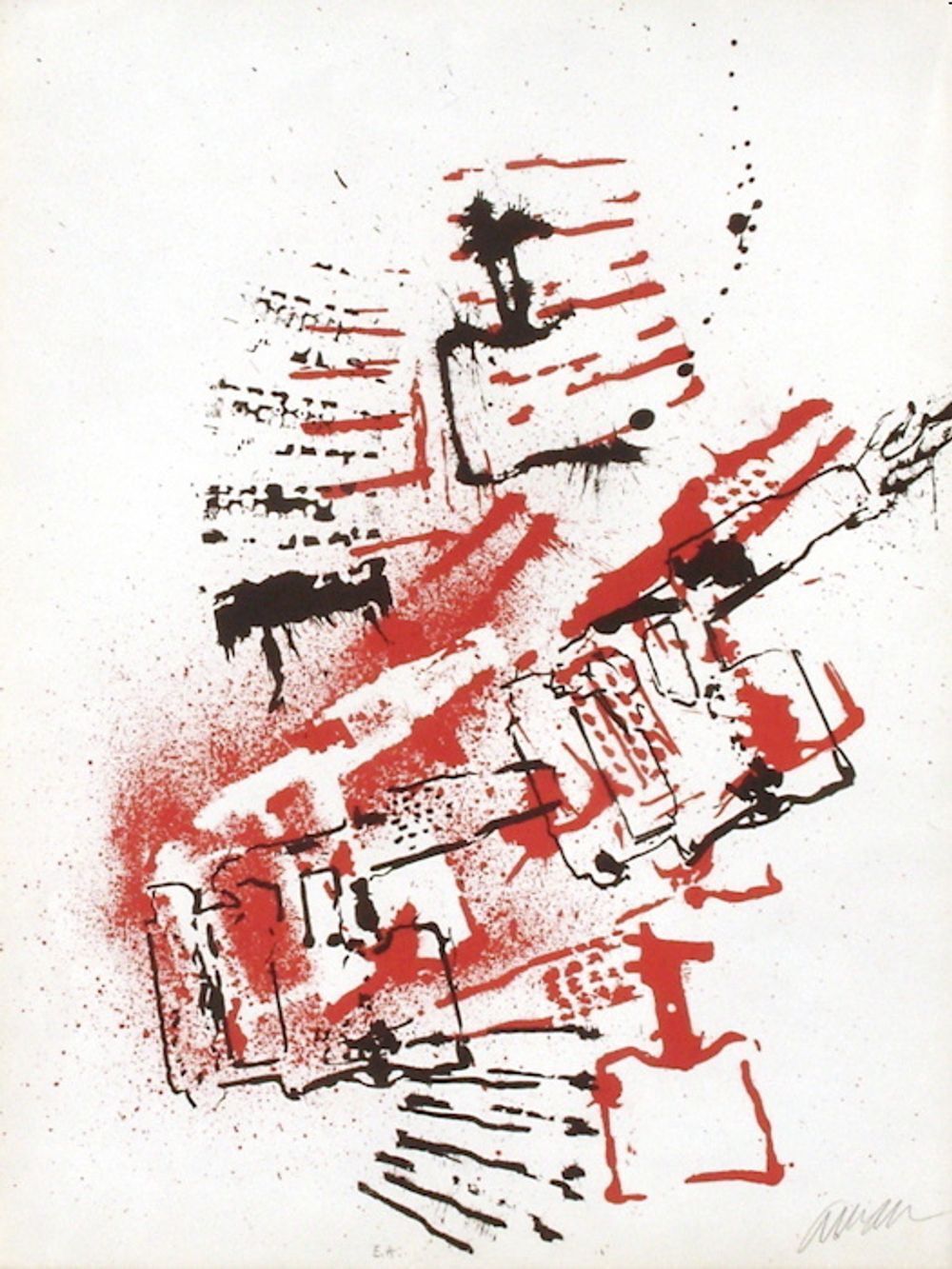 Lithographie signée Fernandez Arman, L'intérieur des choses : la lampe à souder, 1971