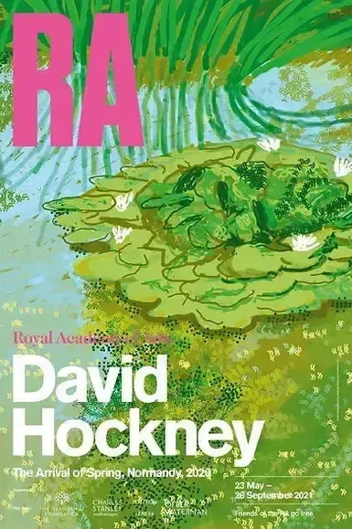 Affiche d'exposition David Hockney Royal Academy 2021, lithographie offset