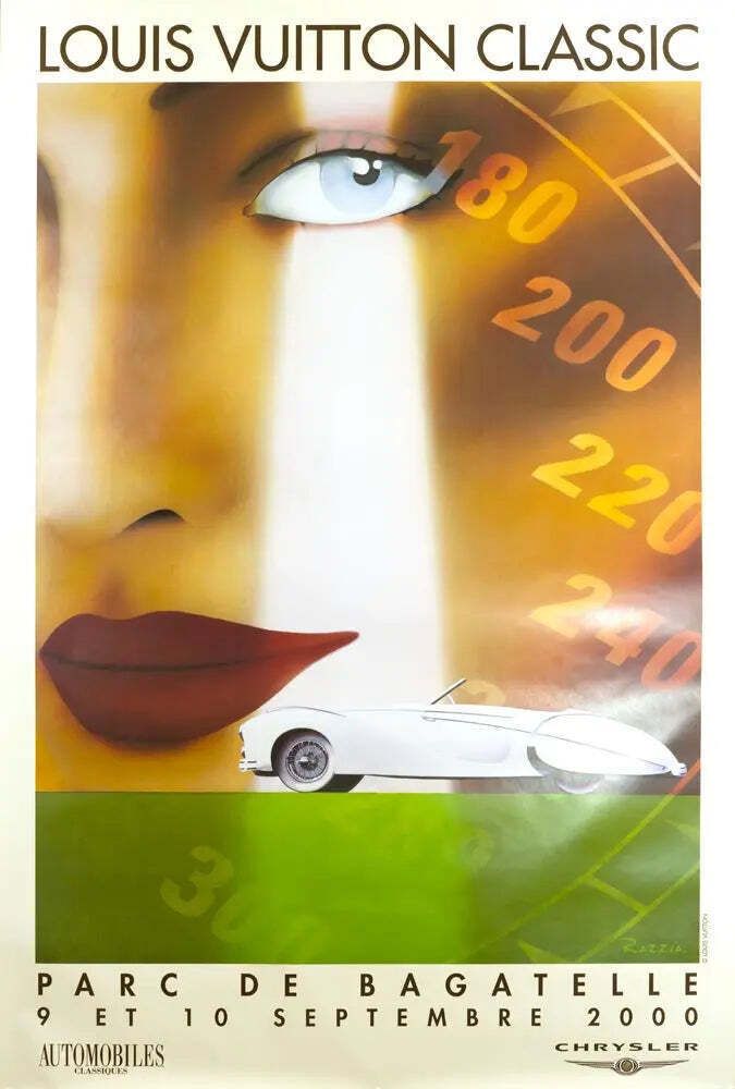 Louis Vuitton Bagatelle 2000 Original Hand Signed Razzia Serigraph Poster