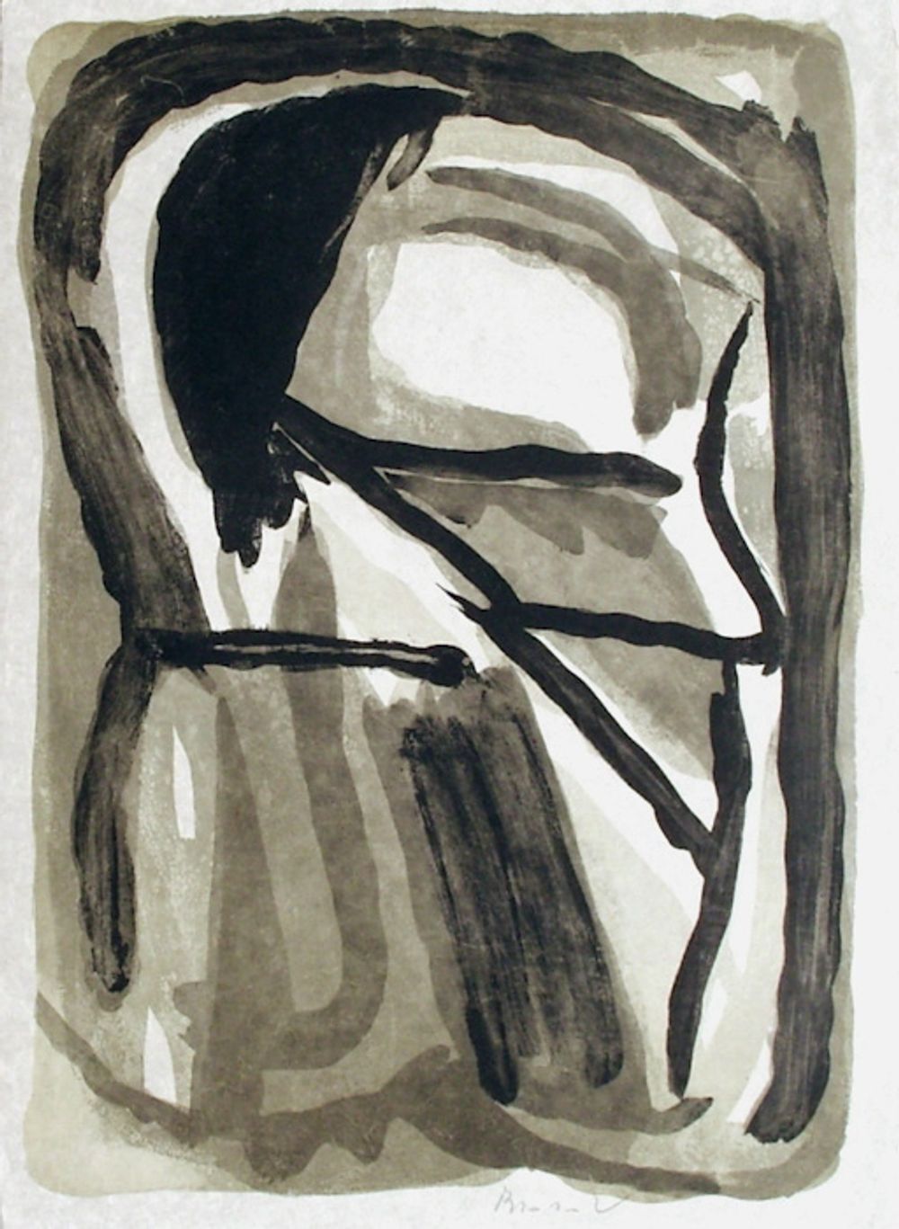 Lithographie signée Bram Van Velde Mp 243 Bis 1976