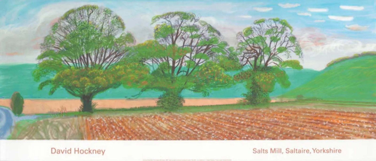 Lithographie offset David Hockney Autumn Trees Near Thixendale 2008