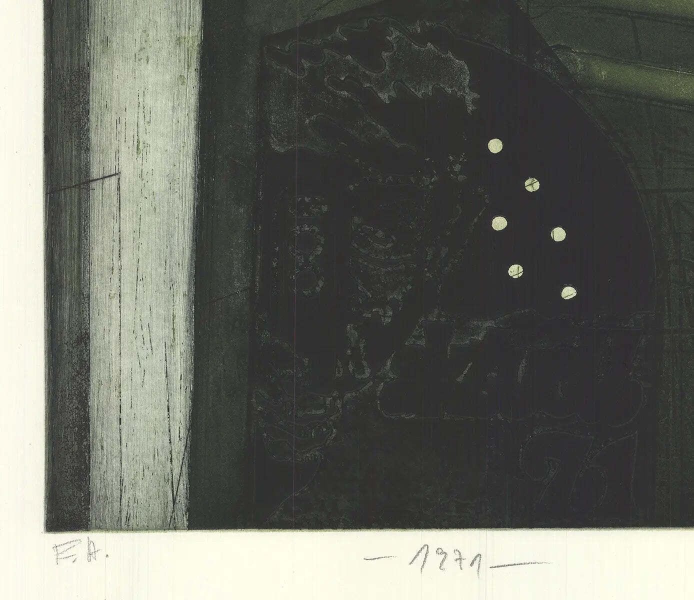 Karl Fred Dahmen Original Signed Untitled 1971 Abstract Etching Art Print photo 3586.0