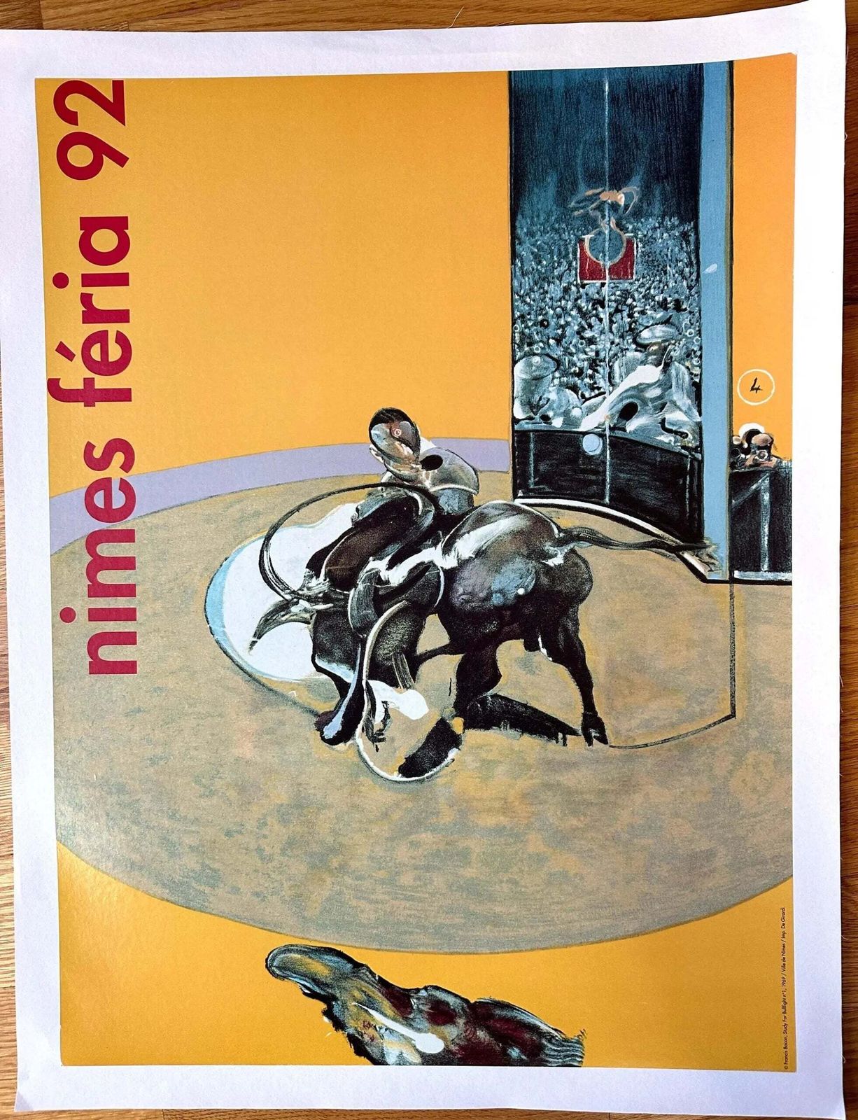 Francis Bacon Feria Nimes 1992 Grote Tentoonstelling Serigrafie Poster photo furniture
