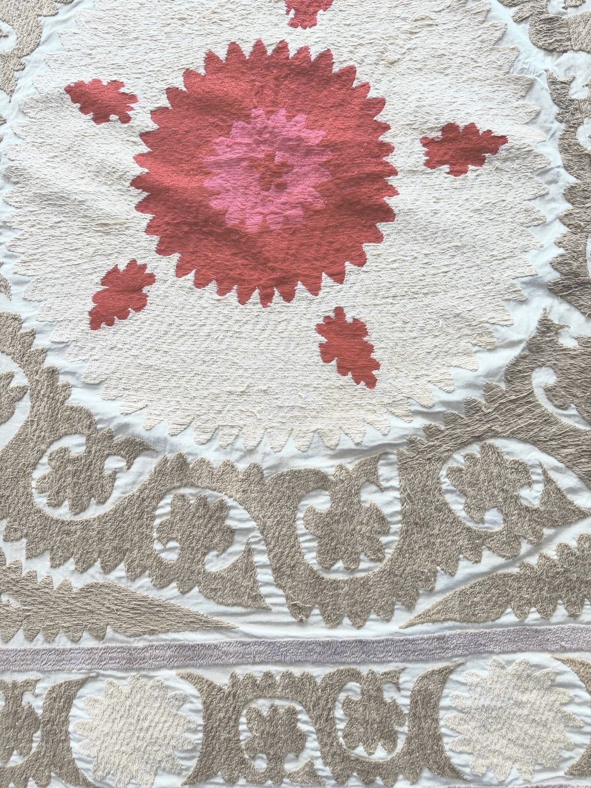 photo for sale Asian Suzani Tablecloth 125 X 130 Cm