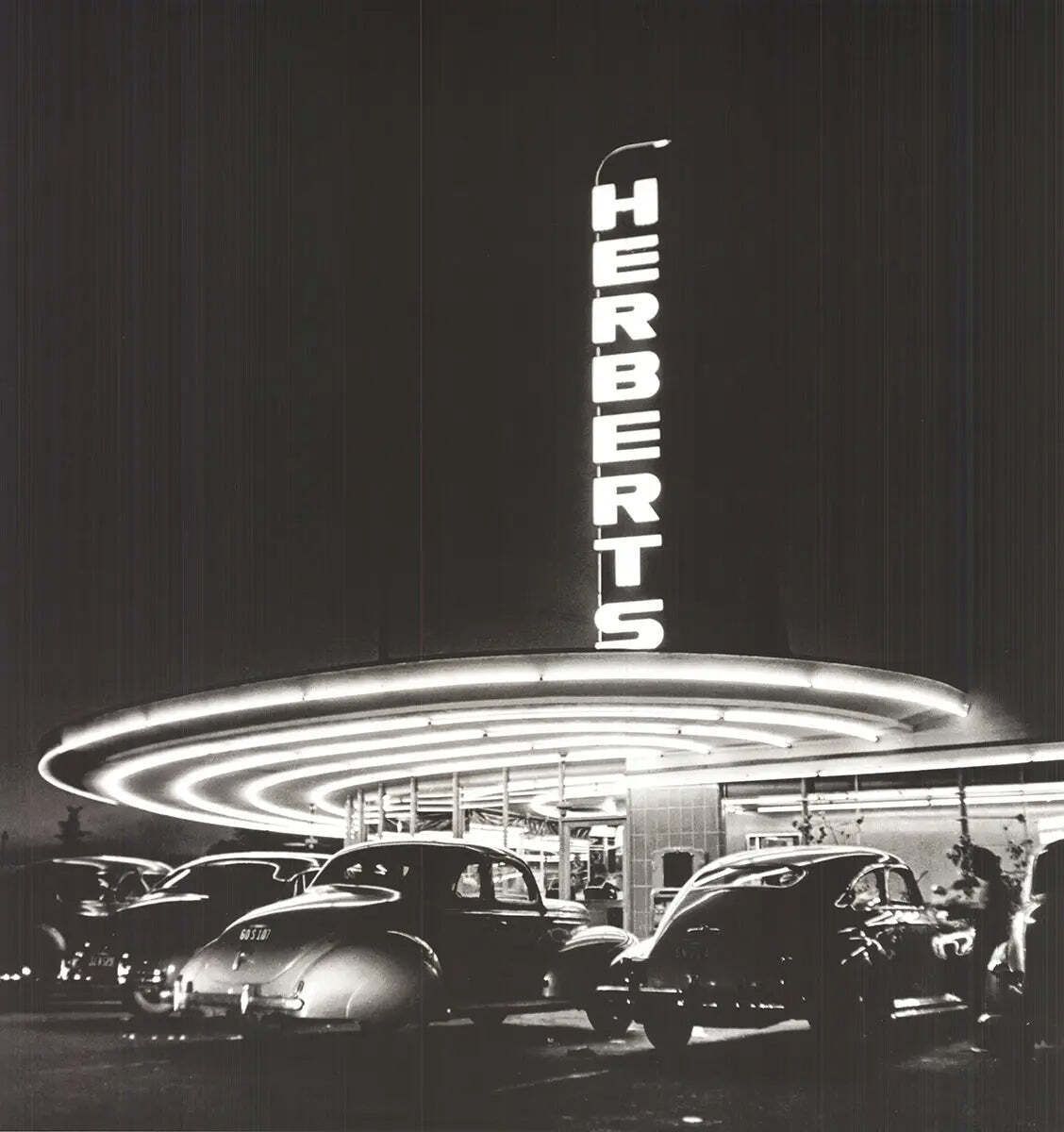 Affiche photographique Nina Leen Neon Drive In Diner photo furniture