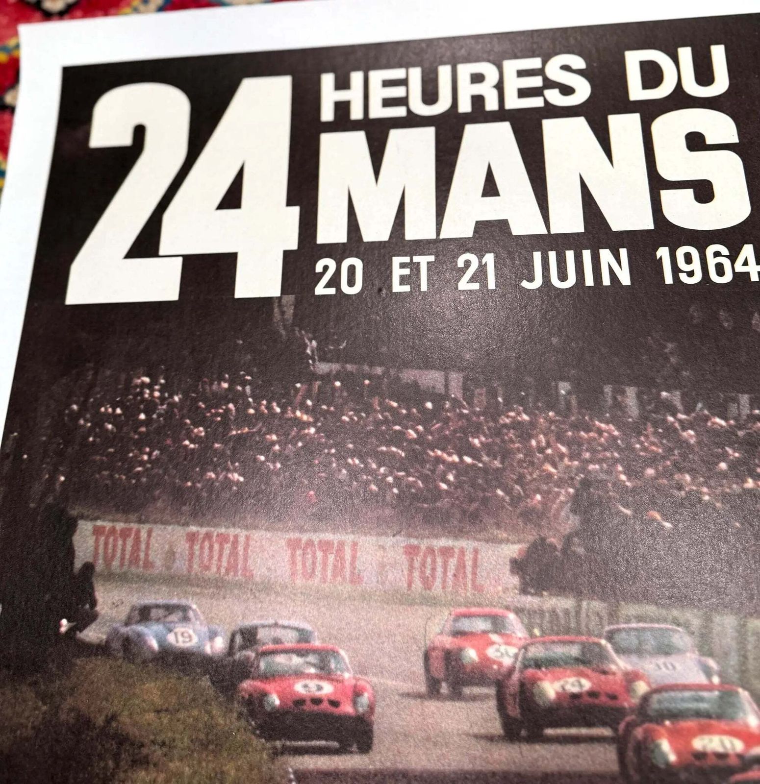 Original 1964 24 Heures Du Mans Vintage Lithograph Thivillier Poster photo 3782.0