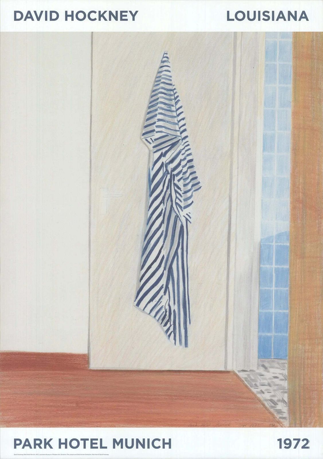 David Hockney Louisiana 1972 Offset Lithograph Tentoonstellingsposter