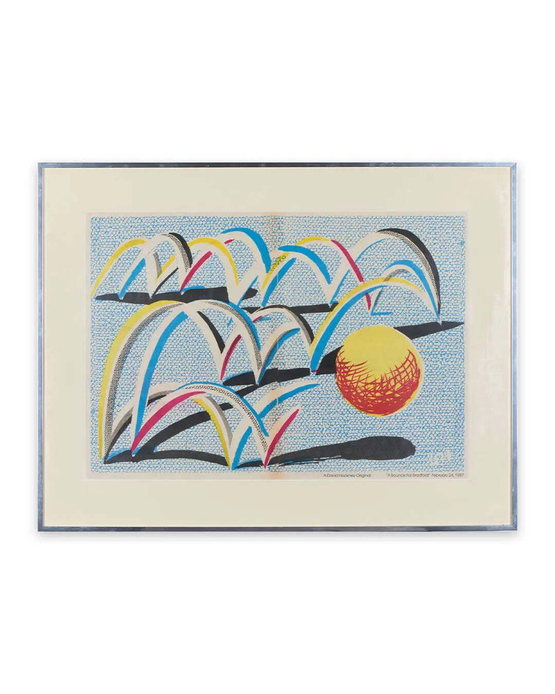 David Hockney A Bounce For Bradford 1987 Signed Framed Lithograph