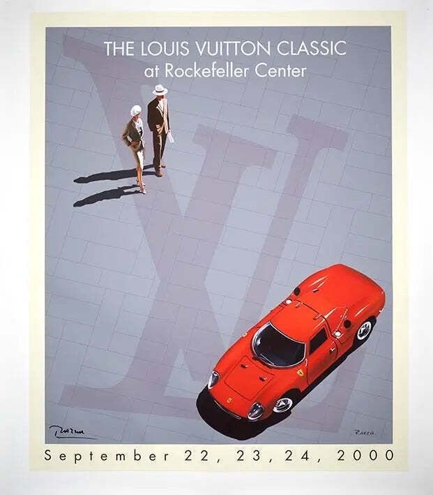Affiche sérigraphiée Razzia Louis Vuitton Classic Rockefeller Center 2000 Ferrari