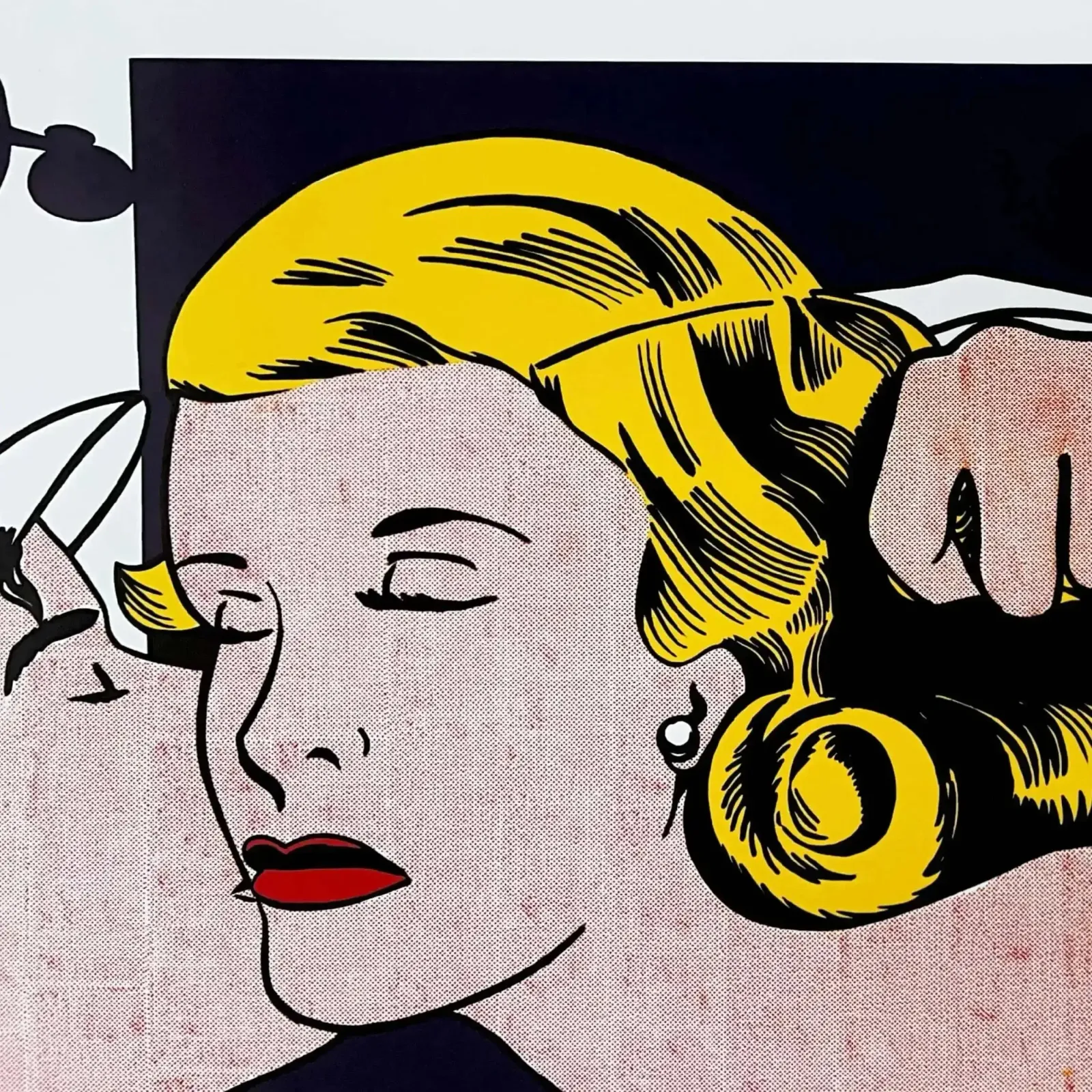 Roy Lichtenstein The Kiss Guggenheim 1993 Limited Edition Screen Print photo furniture