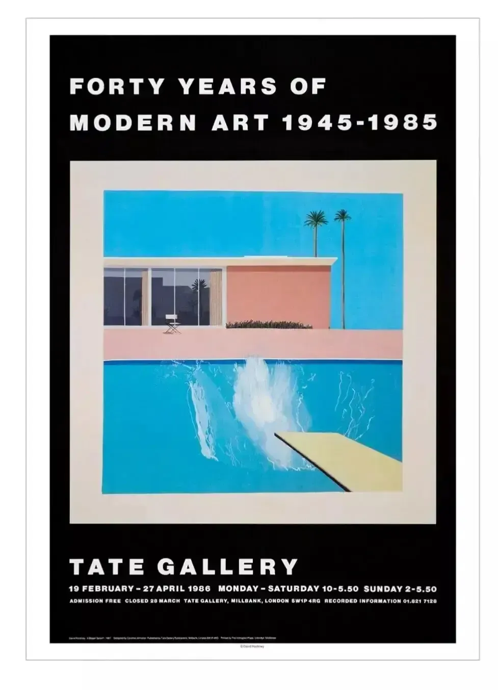 David Hockney A Bigger Splash Forty Years Modern Art Print