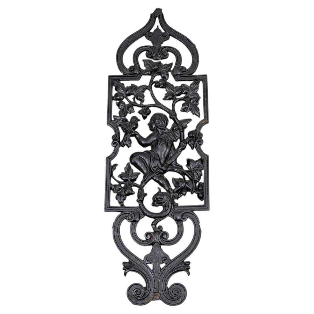 Cast Iron Wall Decoration Railing Element From Late 19th Century photo furniture