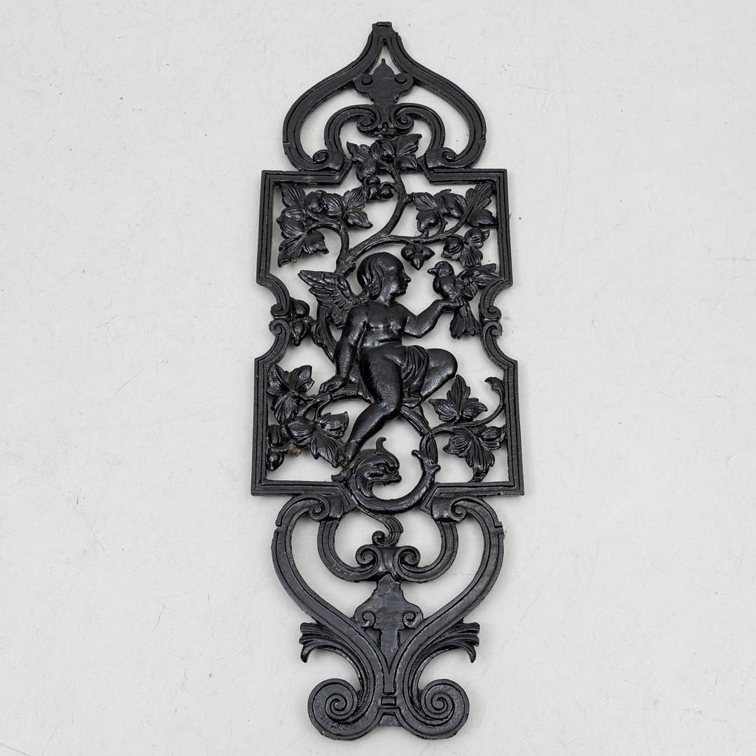 photo for sale Cast Iron Wall Decoration Railing Element From Late 19th Century