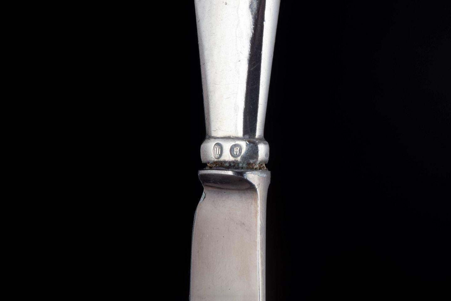 Georg Jensen. Couteau à fruits en acier inoxydable et argent. Modèle « Viking » photo Décoration