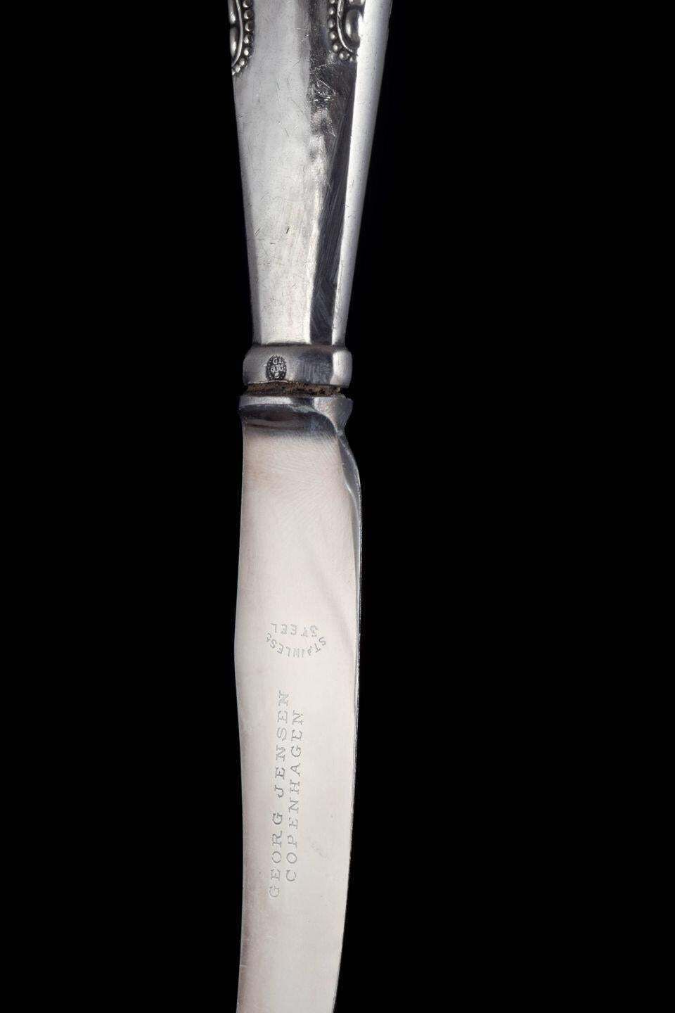Georg Jensen. Couteau à fruits en acier inoxydable et argent. Modèle « Viking » photo 151.0
