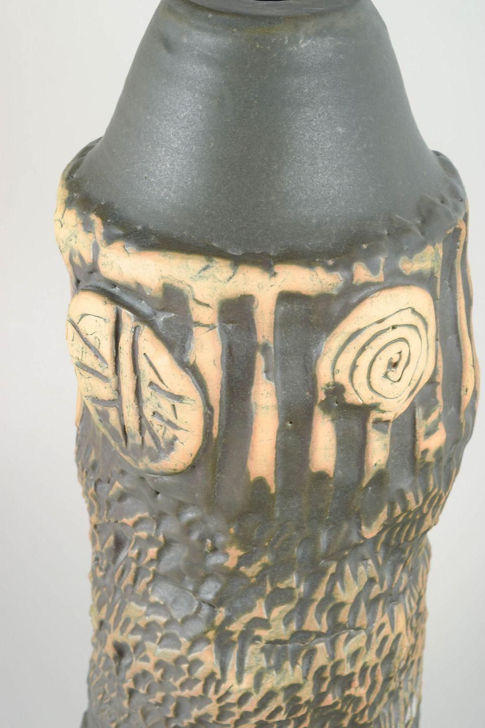 Bernard Rooke. Large Sculptural Floor Vase In Stoneware. 1960s/70s photo for sale