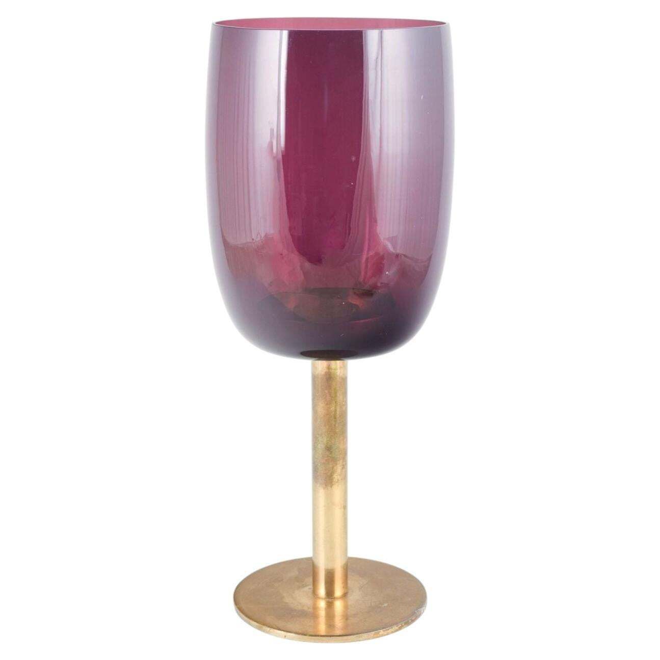 Bougeoir monumental en verre soufflé bouche Hans Agne Jakobsson pour Markaryd.