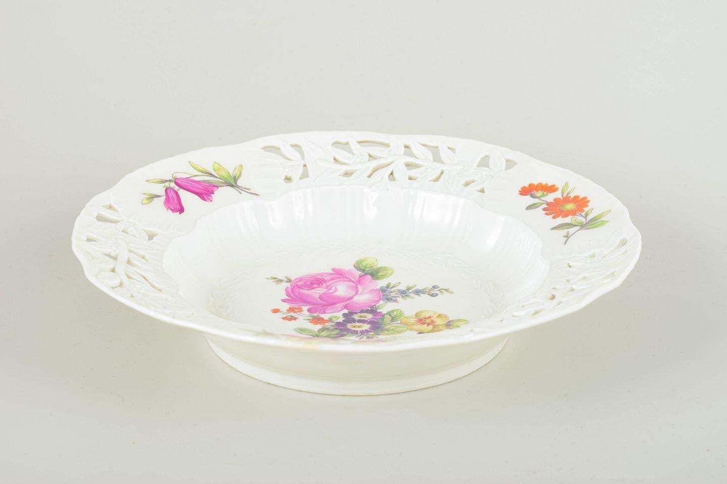 Royal Copenhagen. Deep Porcelain Plate With Floral Motif. Early 20th C. photo furniture