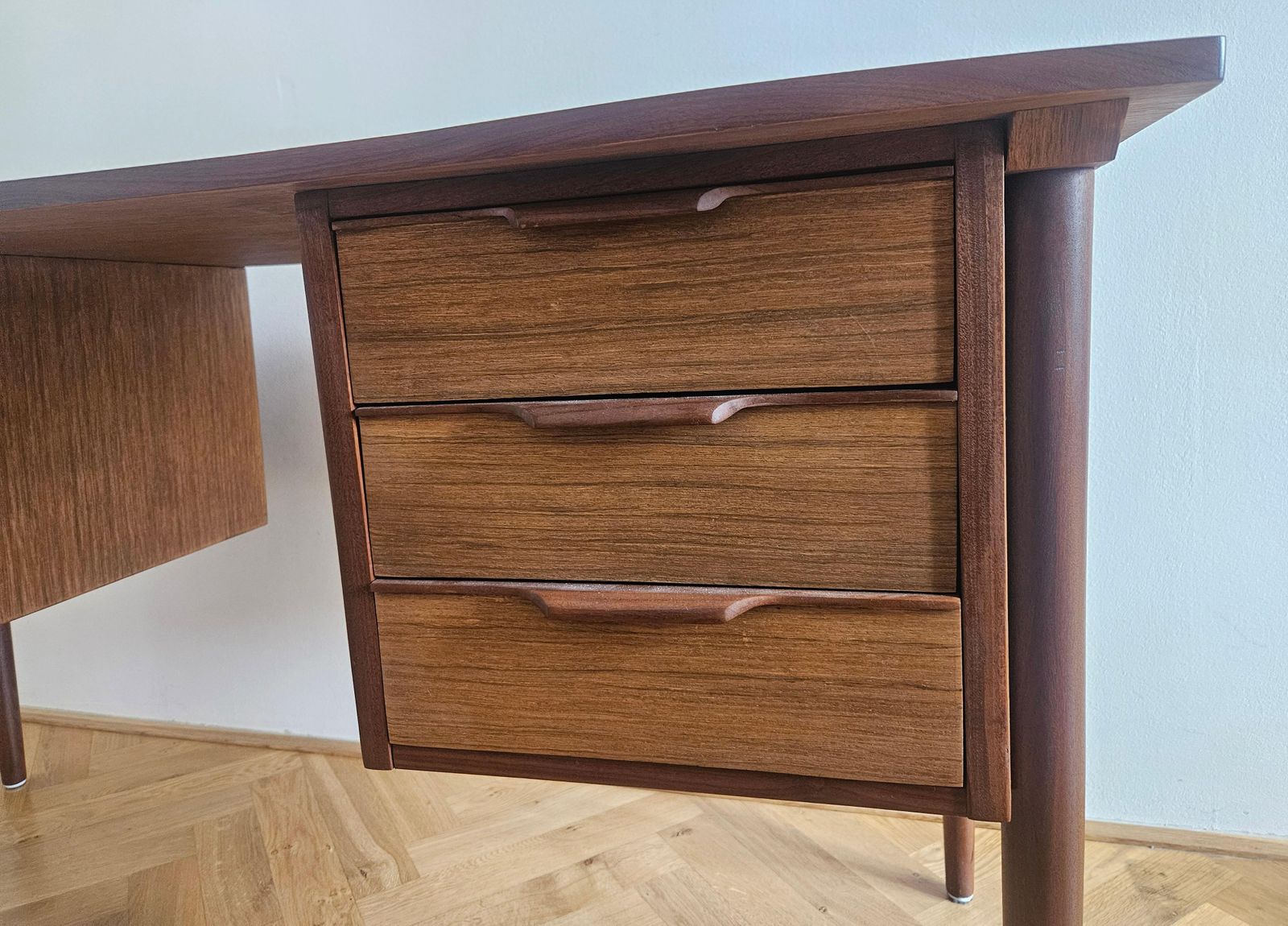 Bureau en teck mid-century, Danemark, années 1960 photo furniture