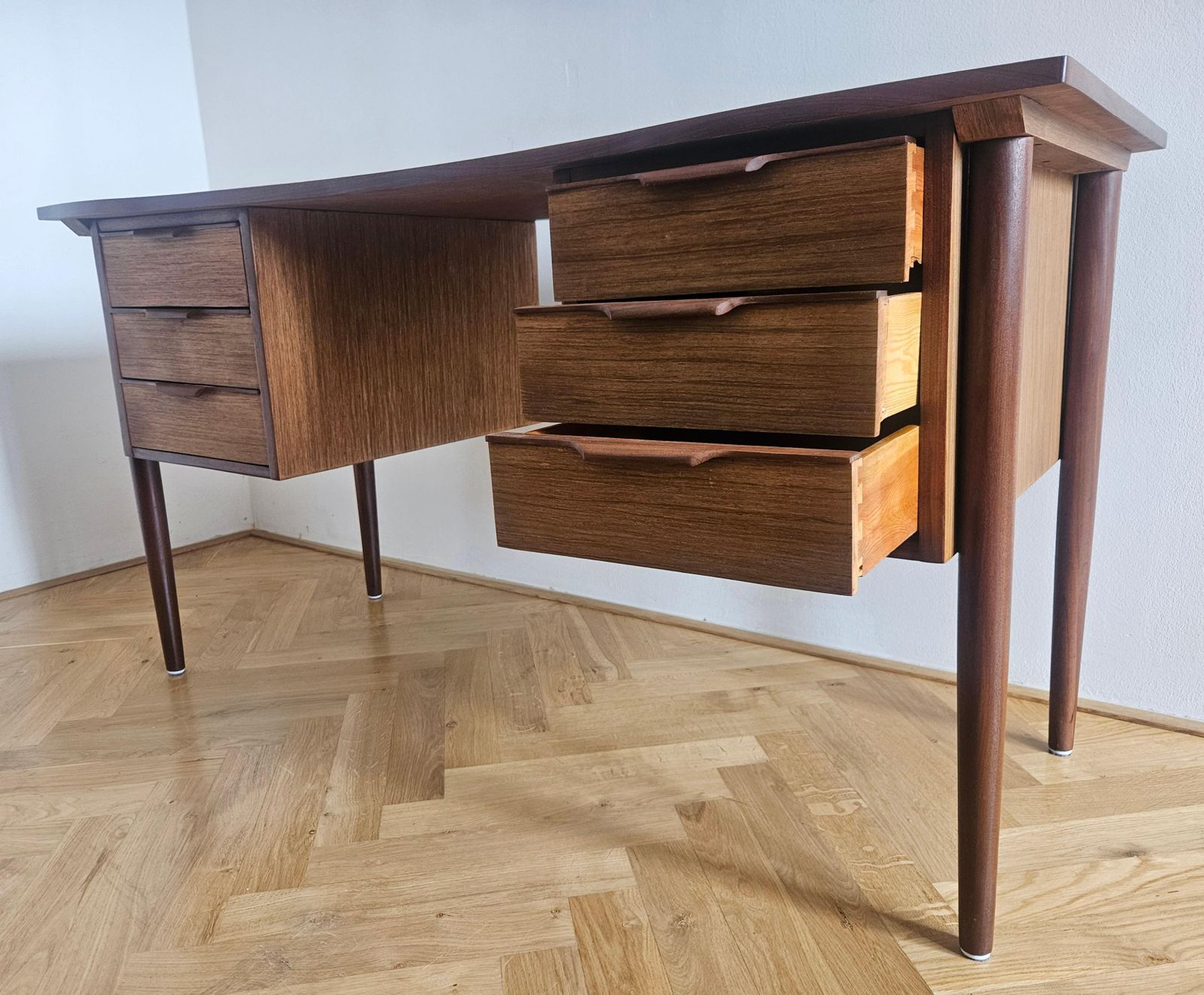 Mobilier Bureau en teck mid-century, Danemark, années 1960 photo