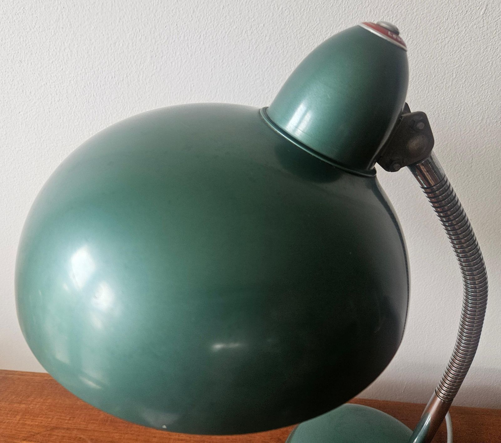 Zeer zeldzame mid-century industriële tafel- of bureaulamp – Helo Leuchten, Duitsland, ca. jaren 1950 photo Verlichting