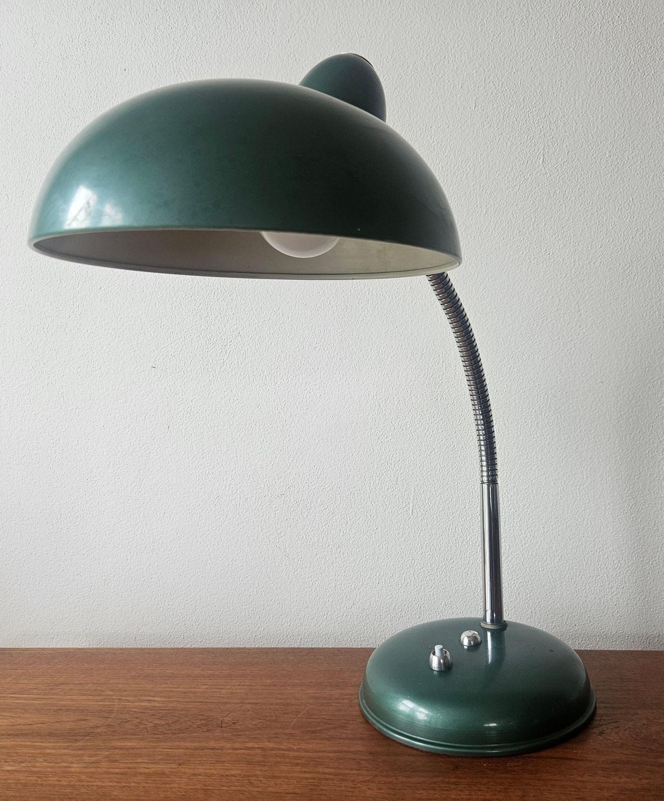 Lampe de table ou de bureau industrielle mid-century Helo Leuchten, Allemagne, années 1950 photo vintage