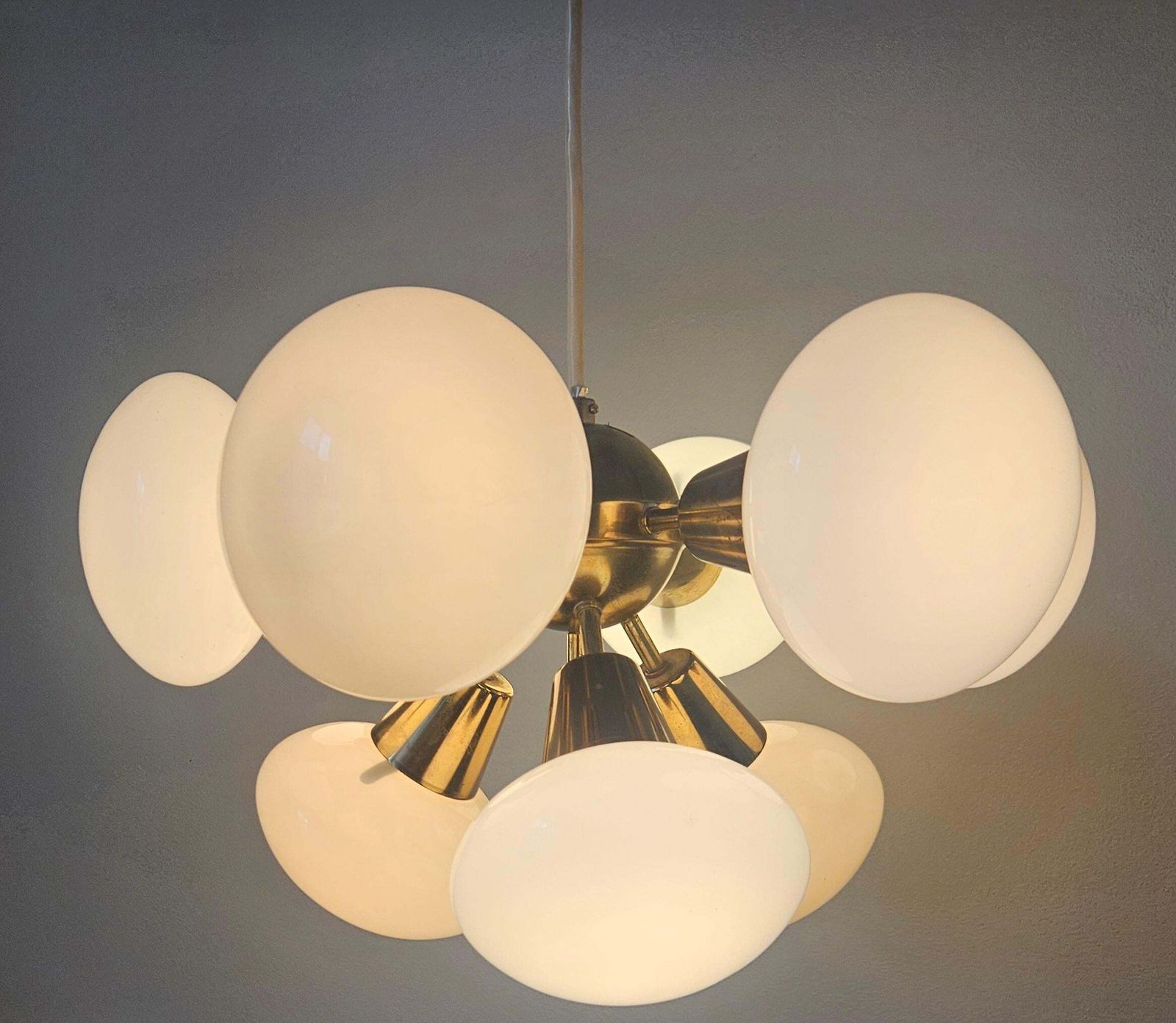 photo for sale Zeldzame mid-century Sputnik-kroonluchter, Kamenický Šenov, jaren 1970
