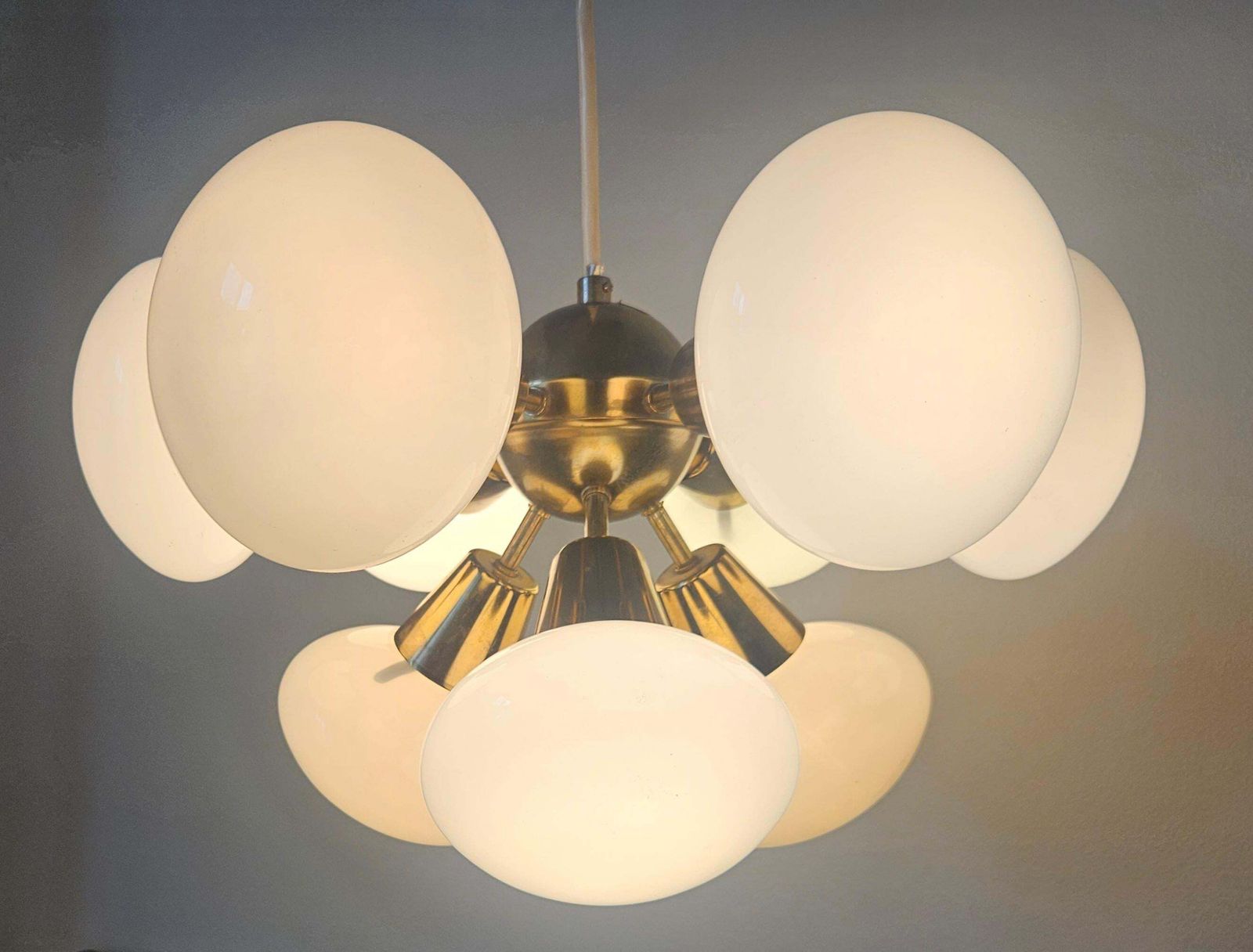 Lighting Rare Midcentury Chandelier Sputnik, Kamenicky Senov, 1970s photo