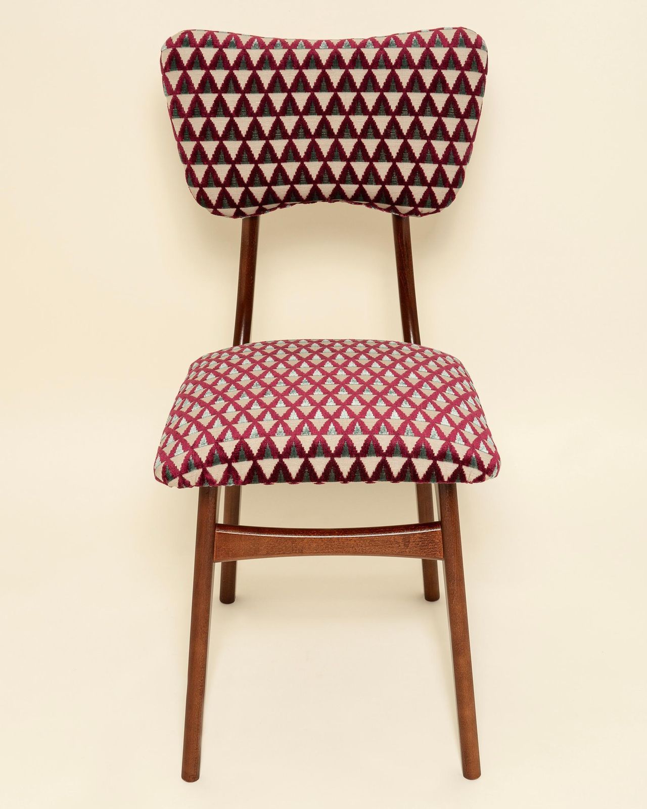 Mid Century Butterfly Chair, Burgundy Velvet Amuleto By Dedar, Walnut Wood, 1960 photo buy