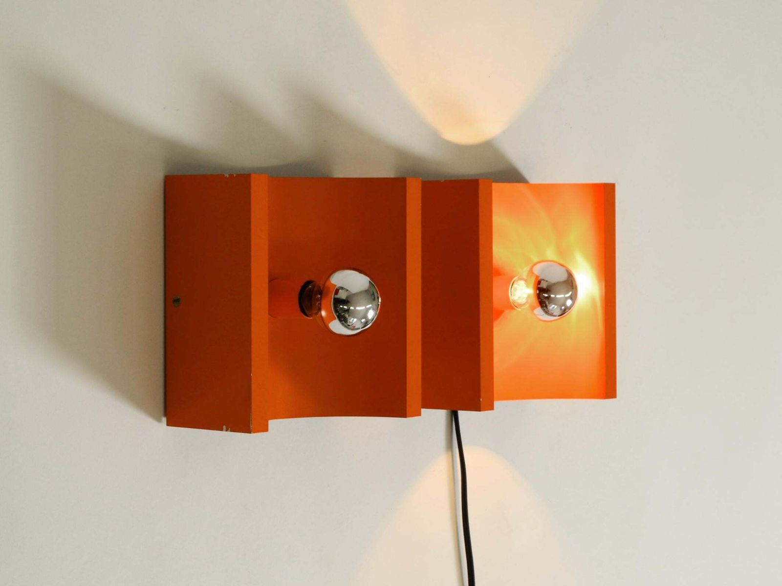 A Pair Of 1960s Space Age Metal Wall Lamps By Klaus Hempel For Kaiser Leuchten photo vintage
