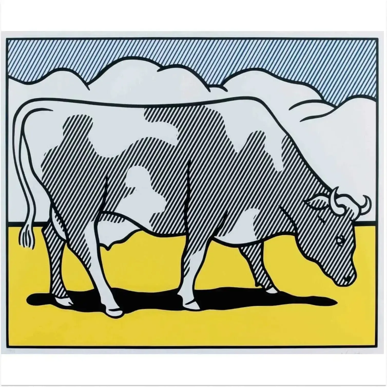 Roy Lichtenstein Cow Going Abstract Limited Edition Pop Art Print photo Art