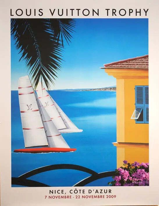 Razzia Louis Vuitton Trophy Nice 2009 handgesigneerde originele poster