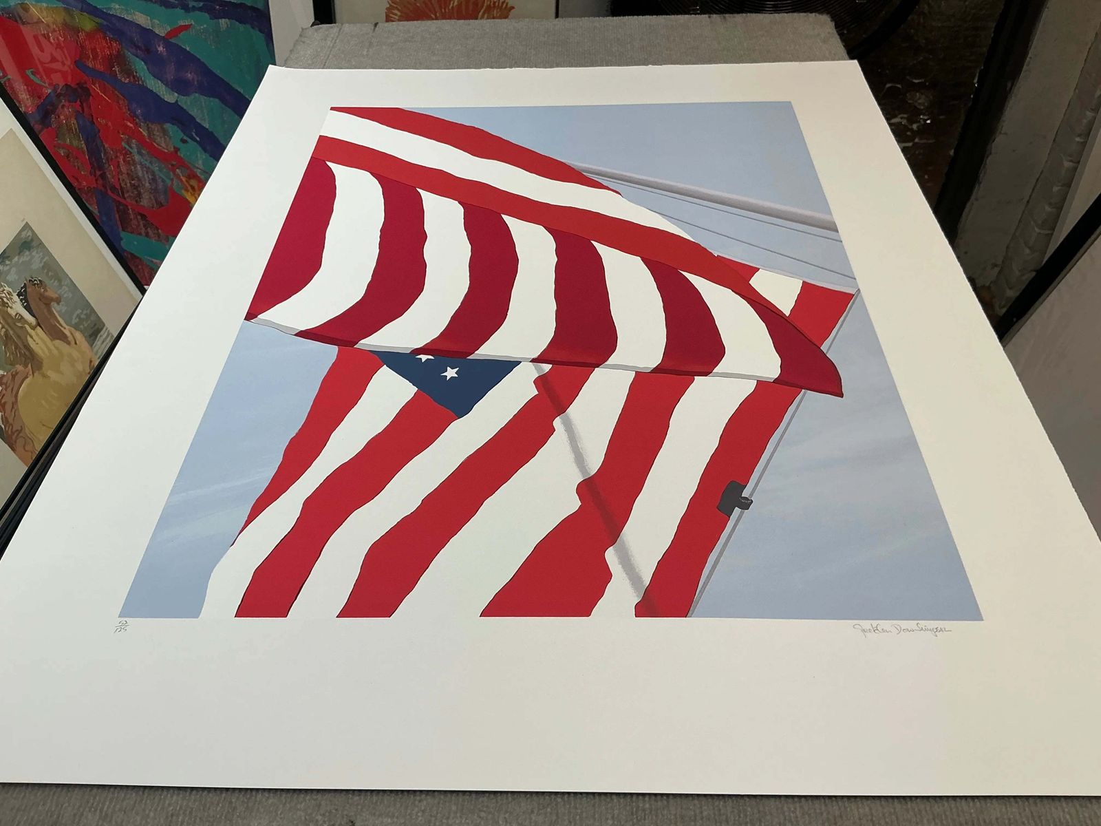 photo furniture Sérigraphie Gretchen Dow Simpson, Flags, 1991, édition limitée signée