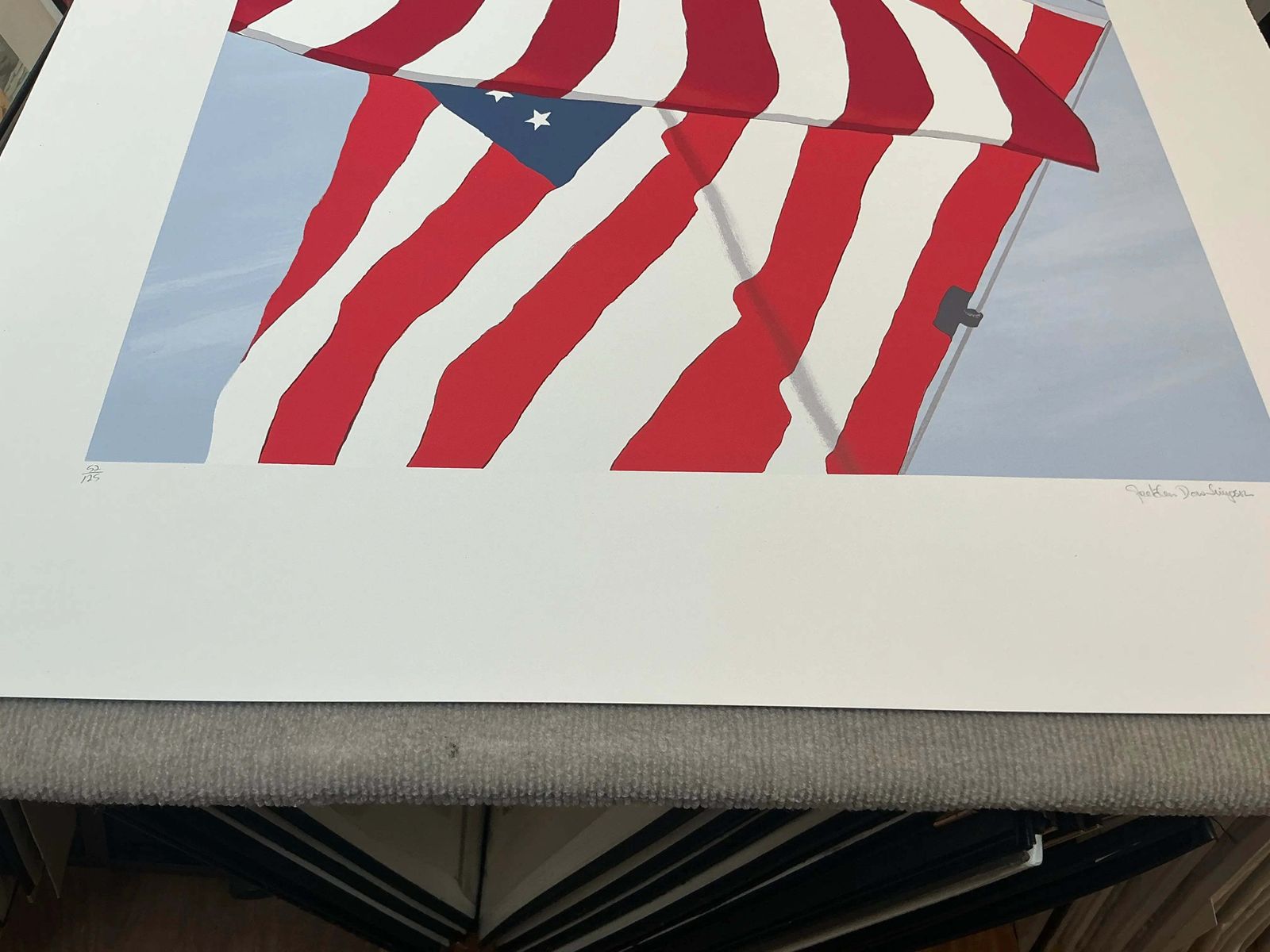 photo vinterior Sérigraphie Gretchen Dow Simpson, Flags, 1991, édition limitée signée