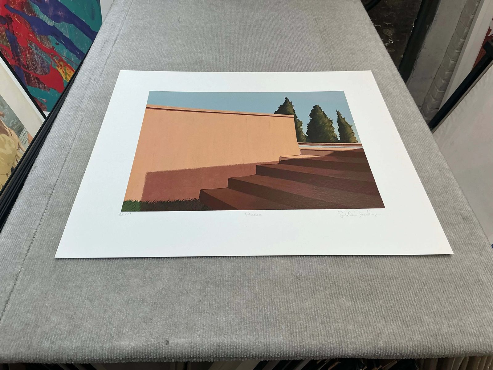 Gretchen Dow Simpson Gesigneerde Florence Italy Limited Edition Serigraph Print photo vinterior
